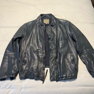 Bought at Madewell.. leather bomber jacket with bracelet sleeves. Size S
